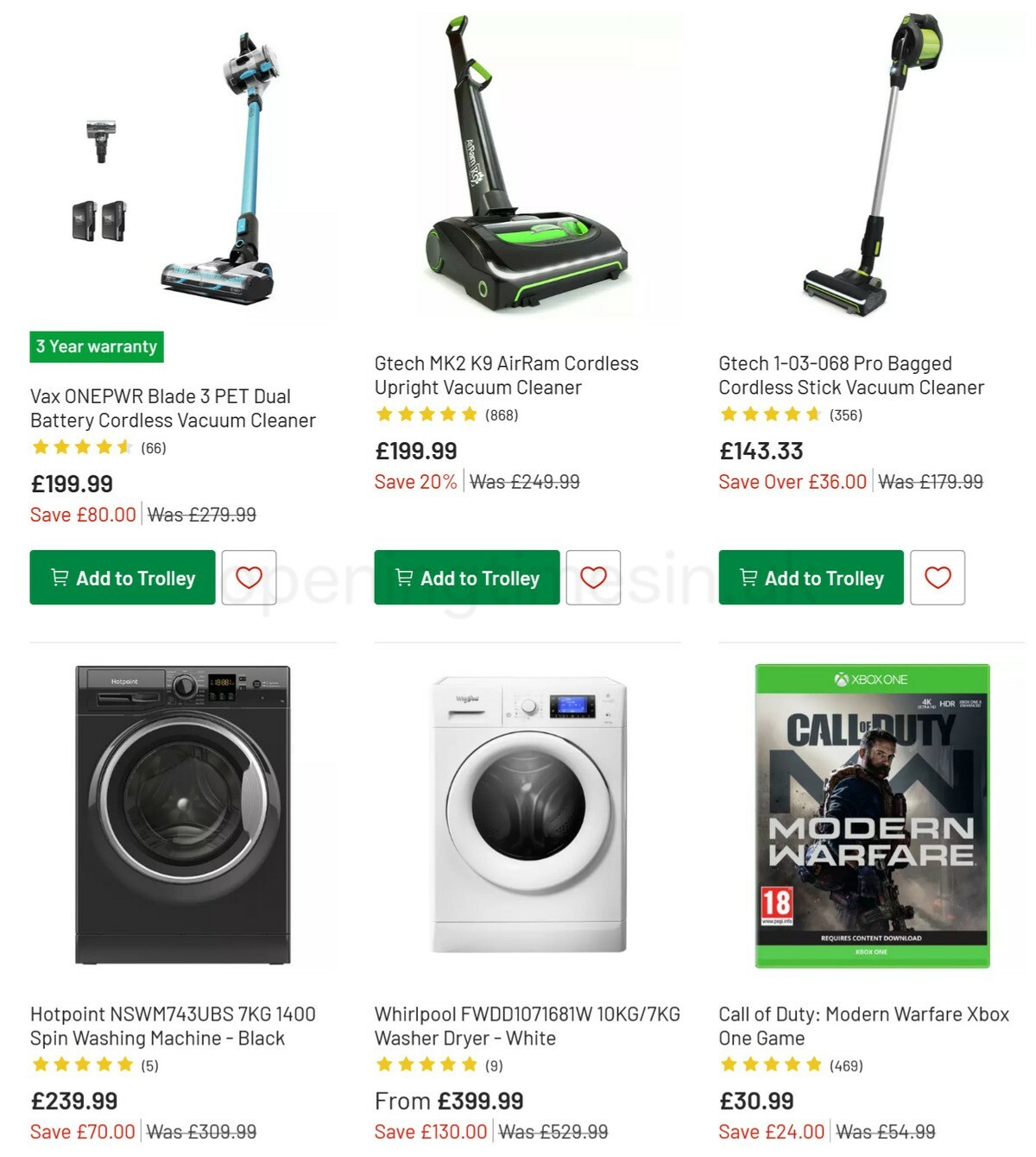 Argos Offers from 29 December