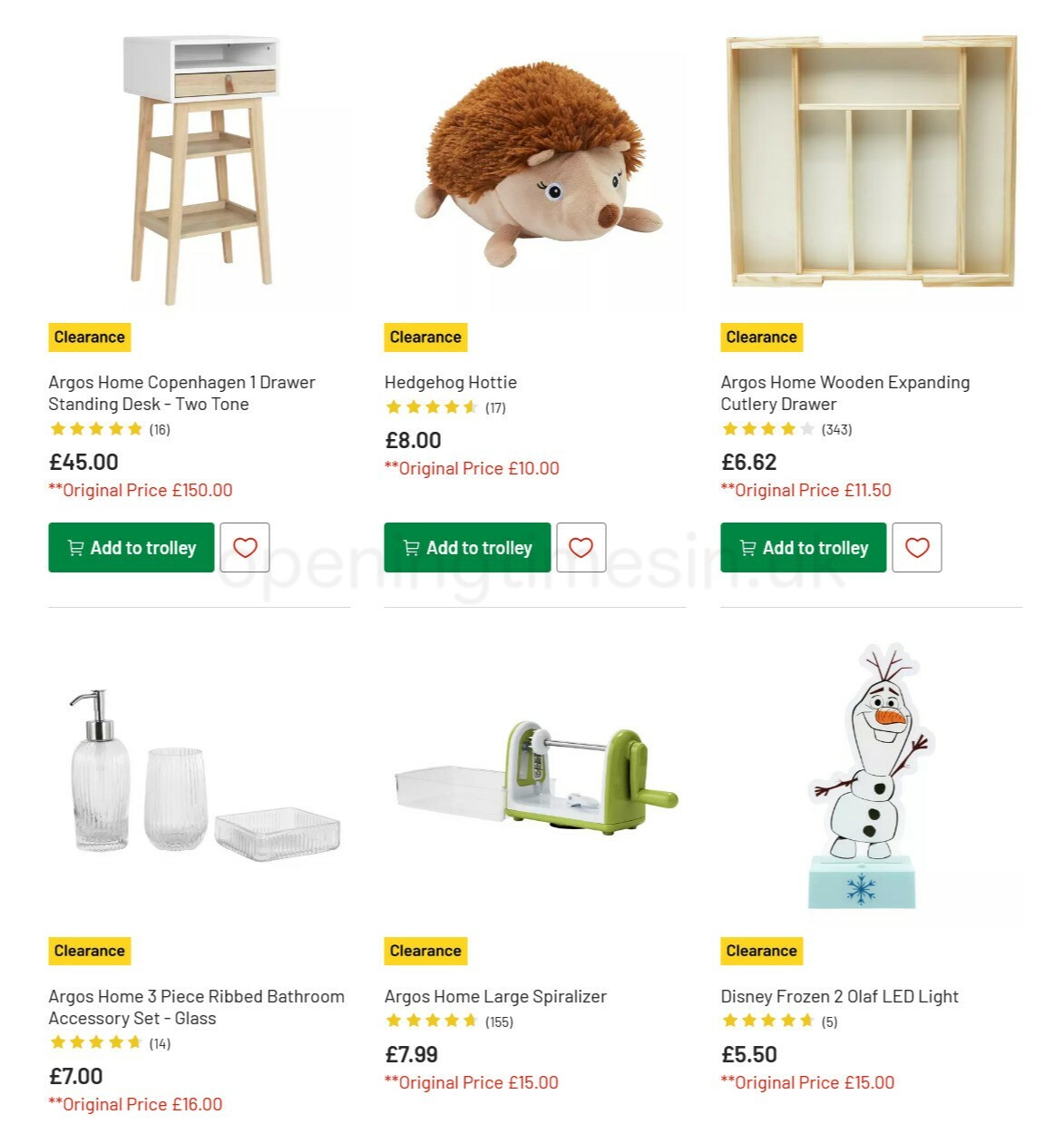 Argos Offers from 15 February