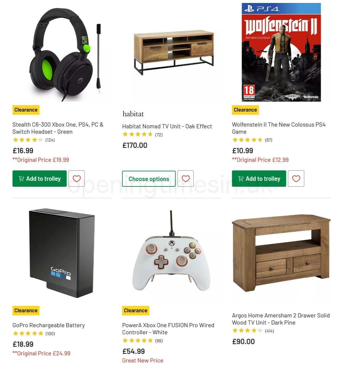 Argos Offers from 15 February