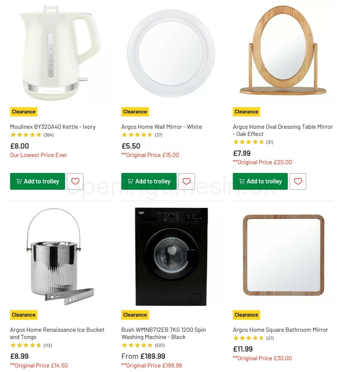 Argos Offers from 1 March