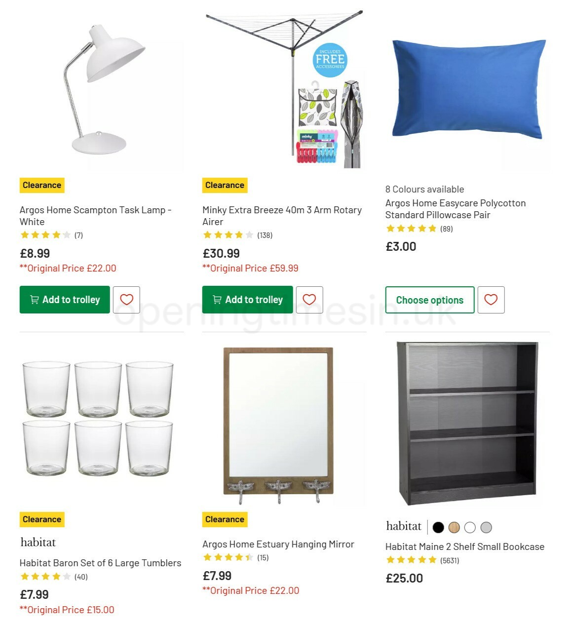 Argos Offers from 1 March