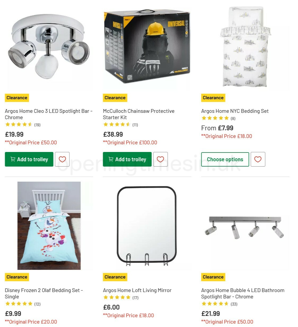 Argos Offers from 1 March