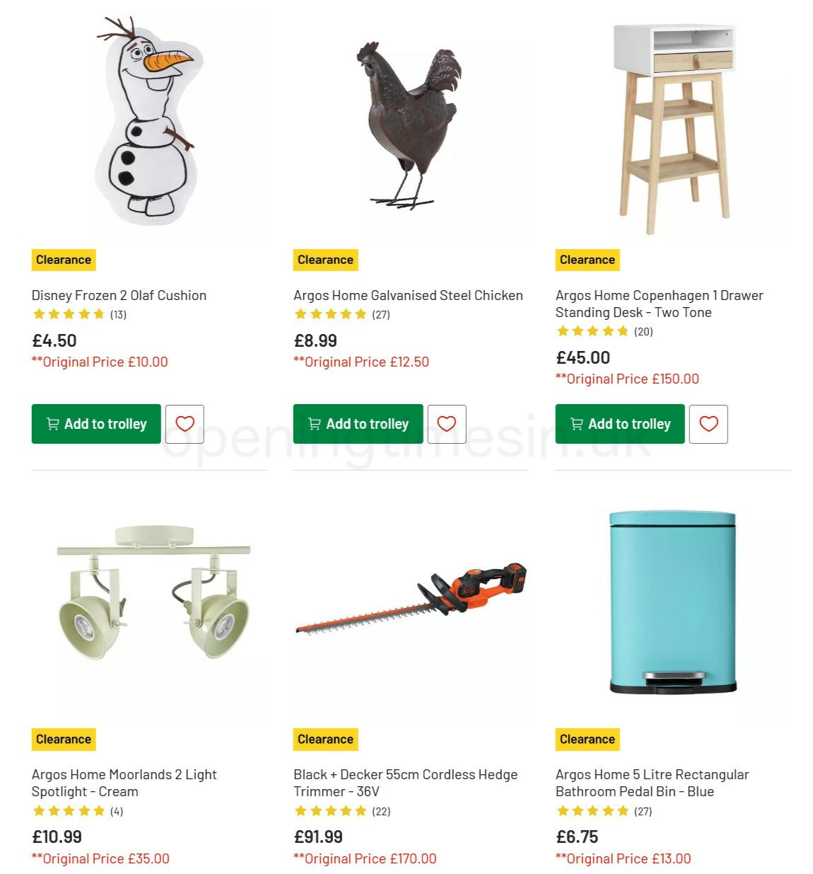 Argos Offers from 1 March