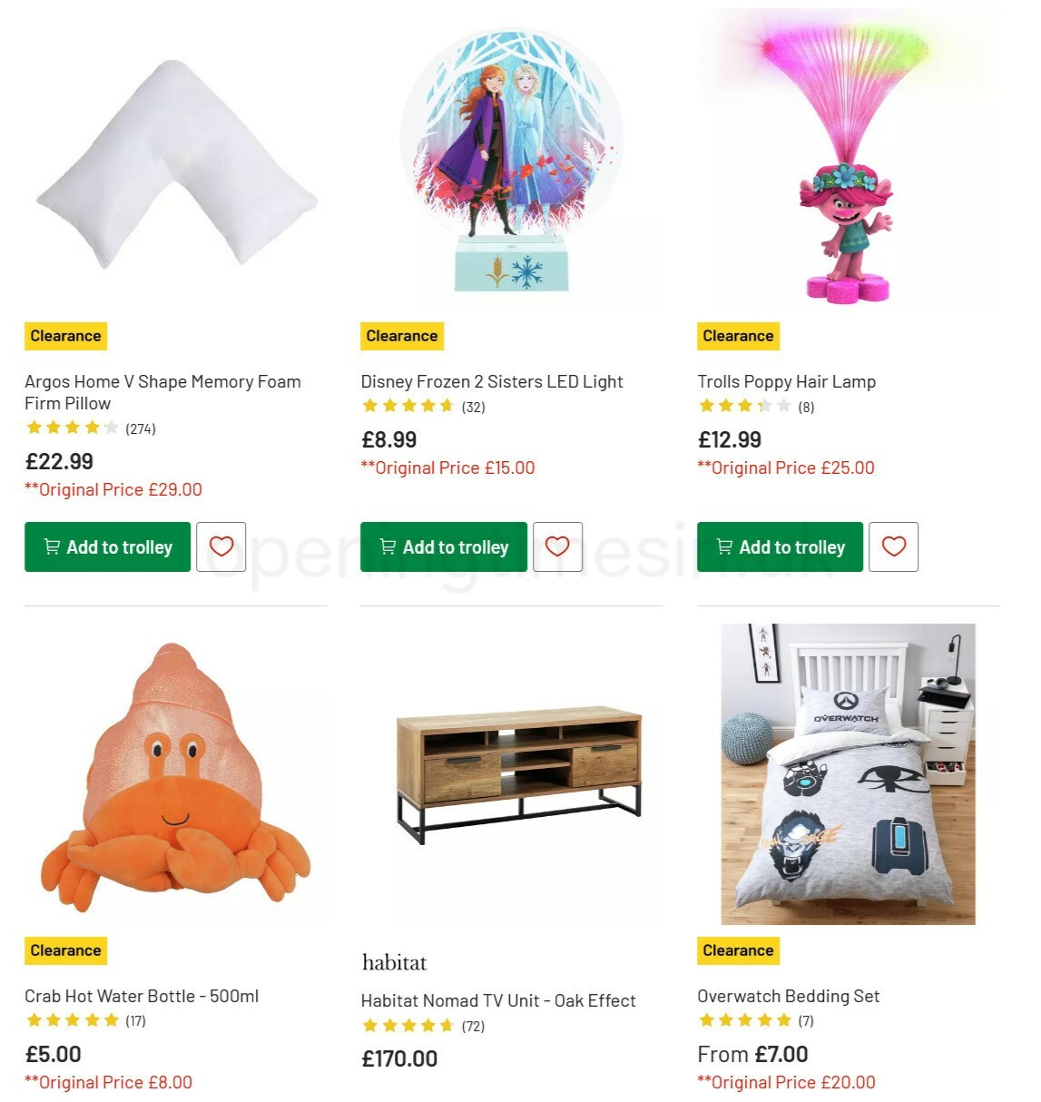 Argos Offers from 1 March