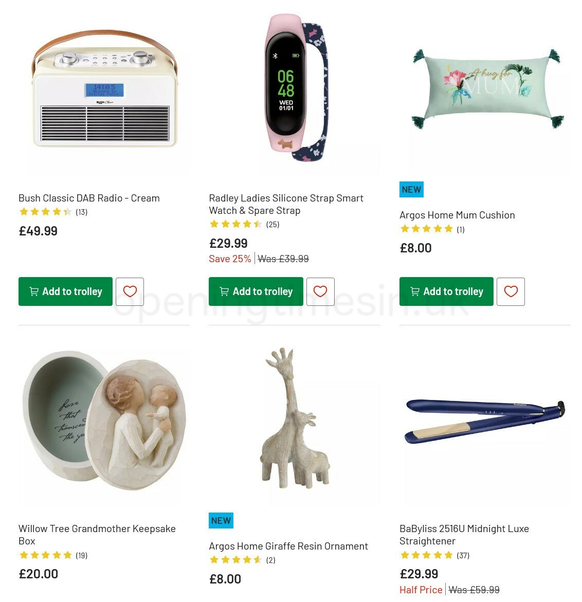 Argos Offers from 1 March