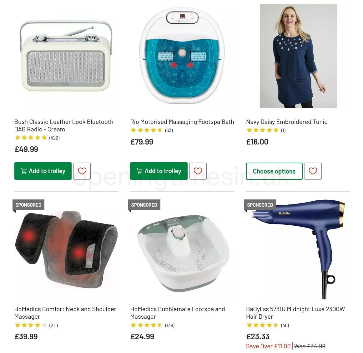 Argos Offers from 1 March