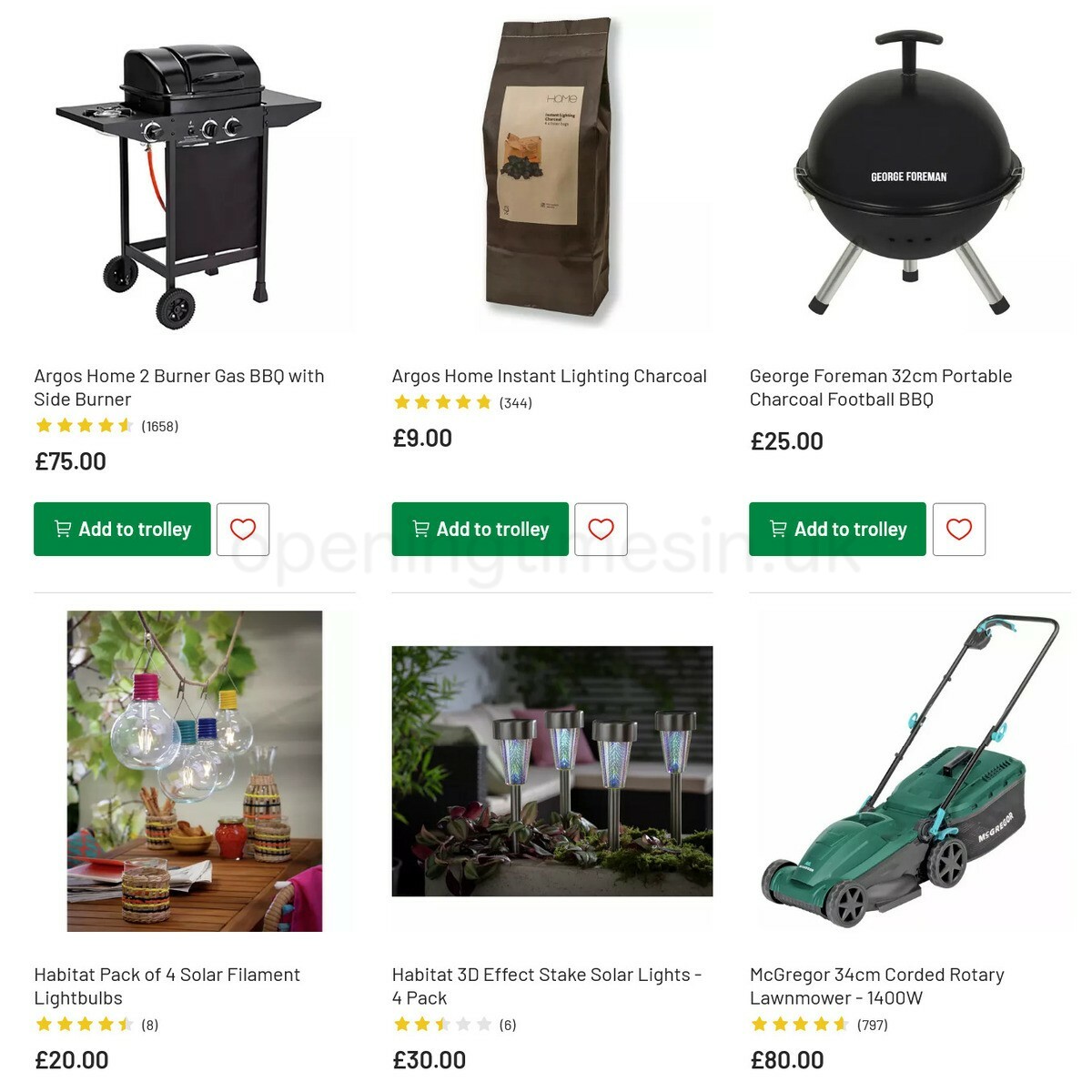 Argos Offers from 3 May