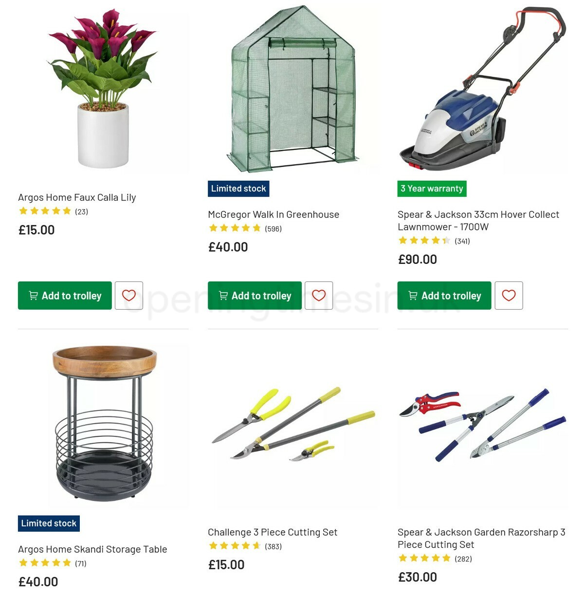 Argos Offers from 3 May