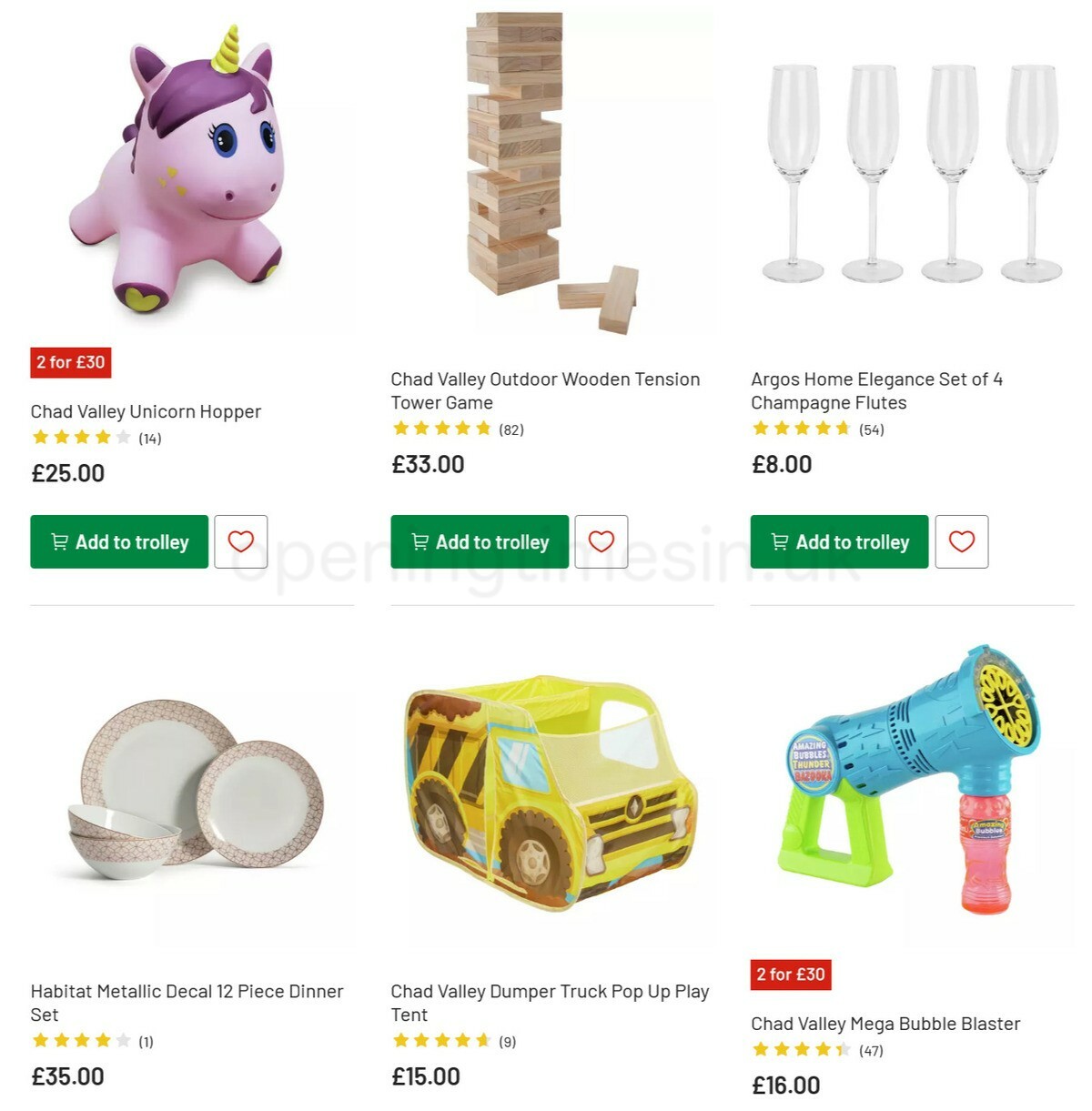 Argos Offers from 3 May