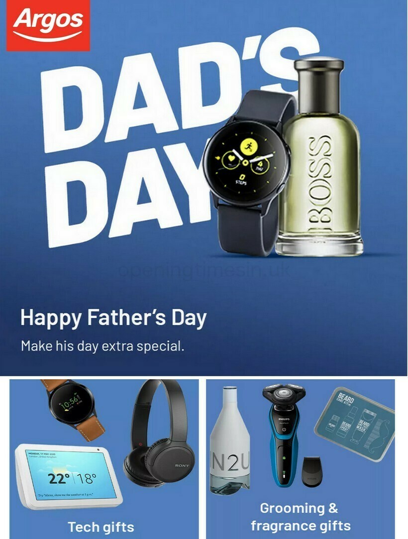 Argos Father's Day Offers from 17 May