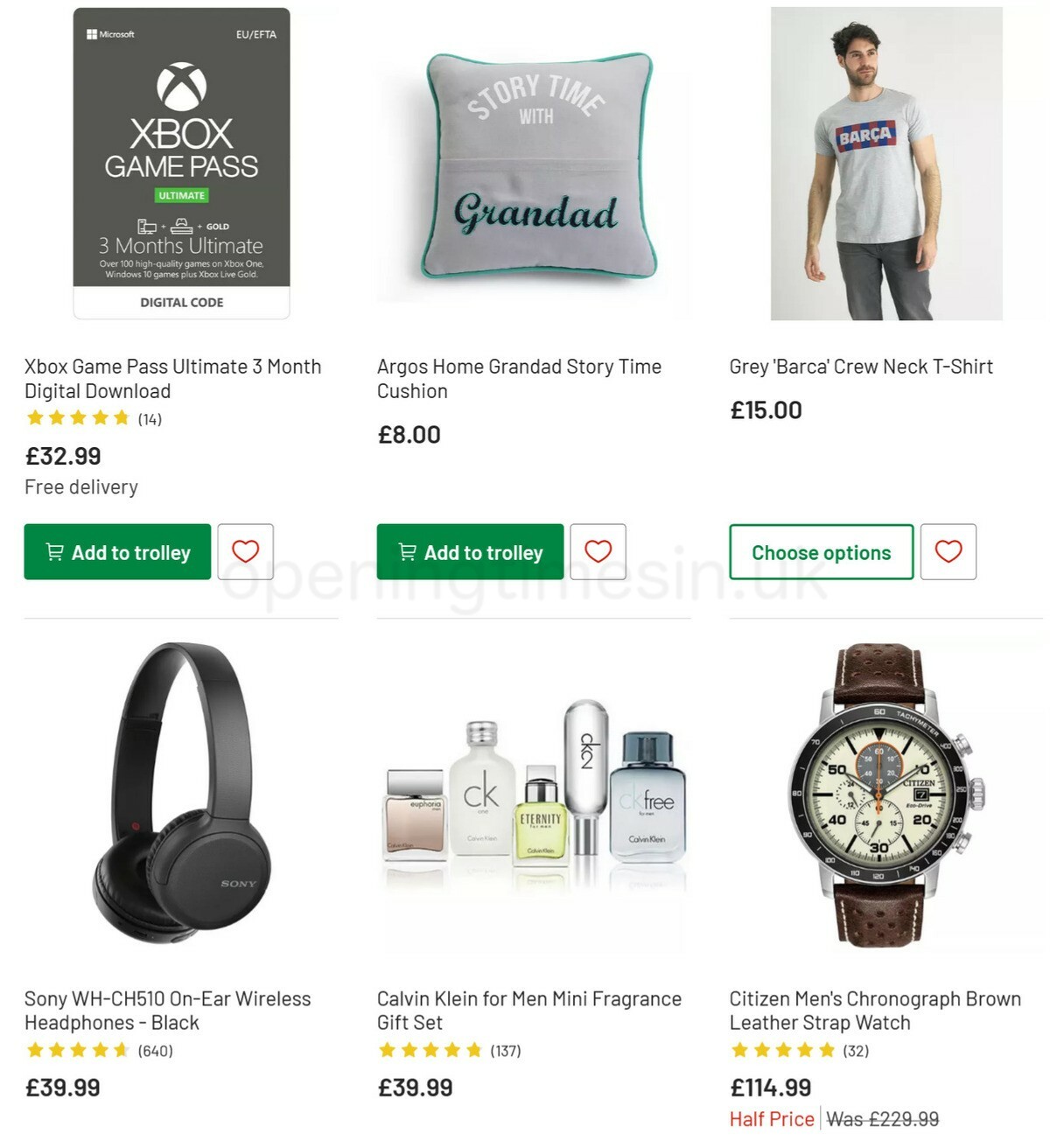 Argos Father's Day Offers from 17 May