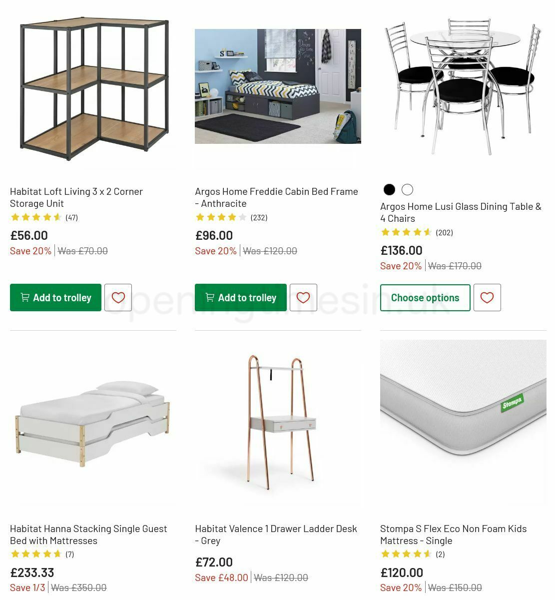 Argos Offers from 6 July