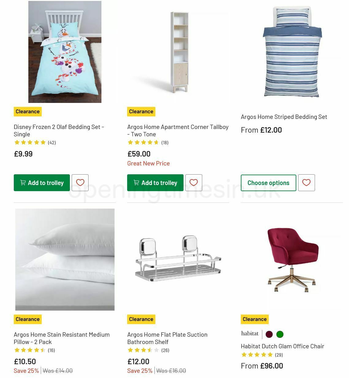 Argos Offers from 19 July