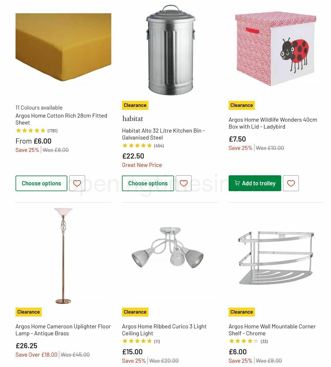 Argos Offers from 19 July