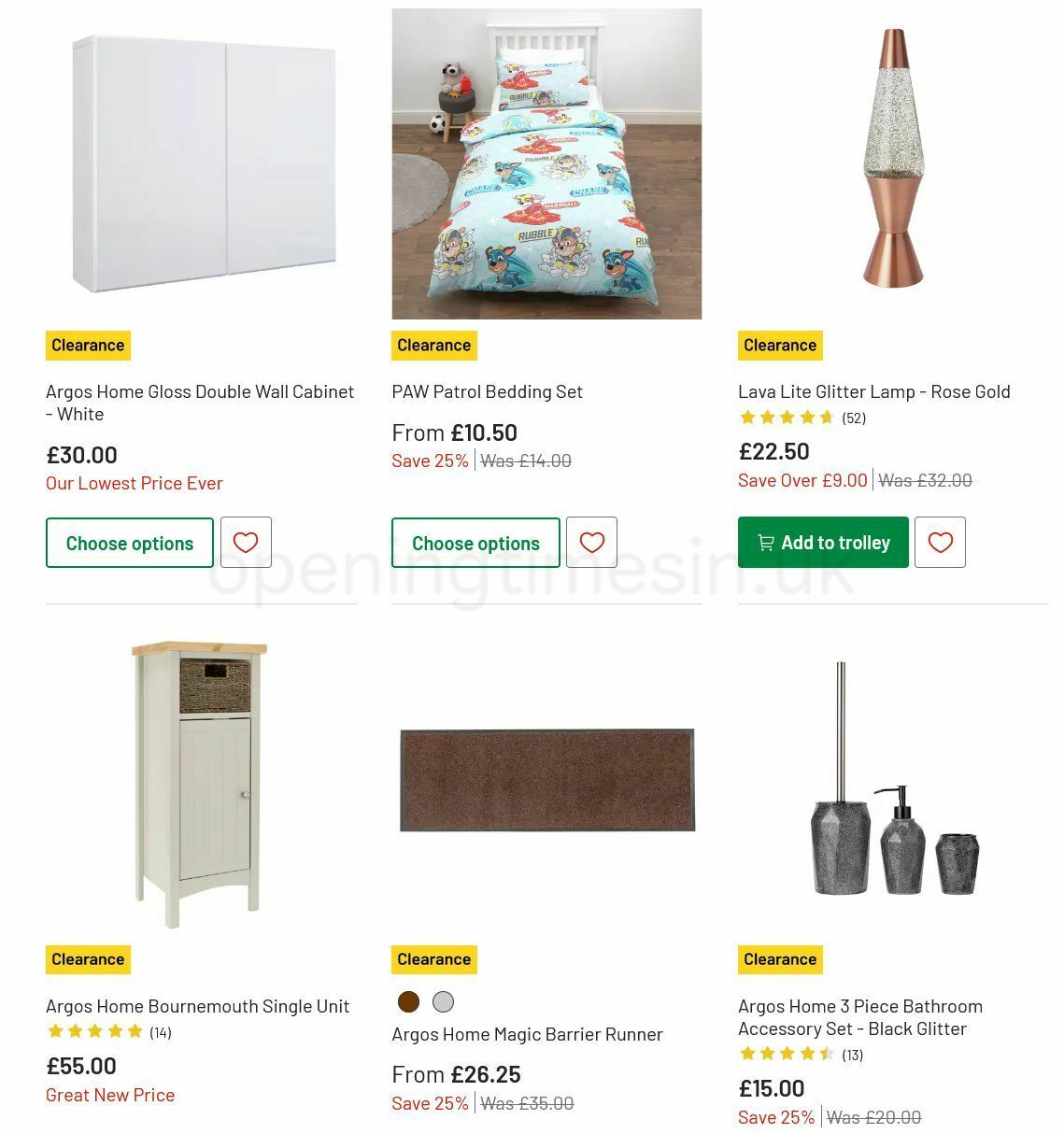 Argos Offers from 19 July