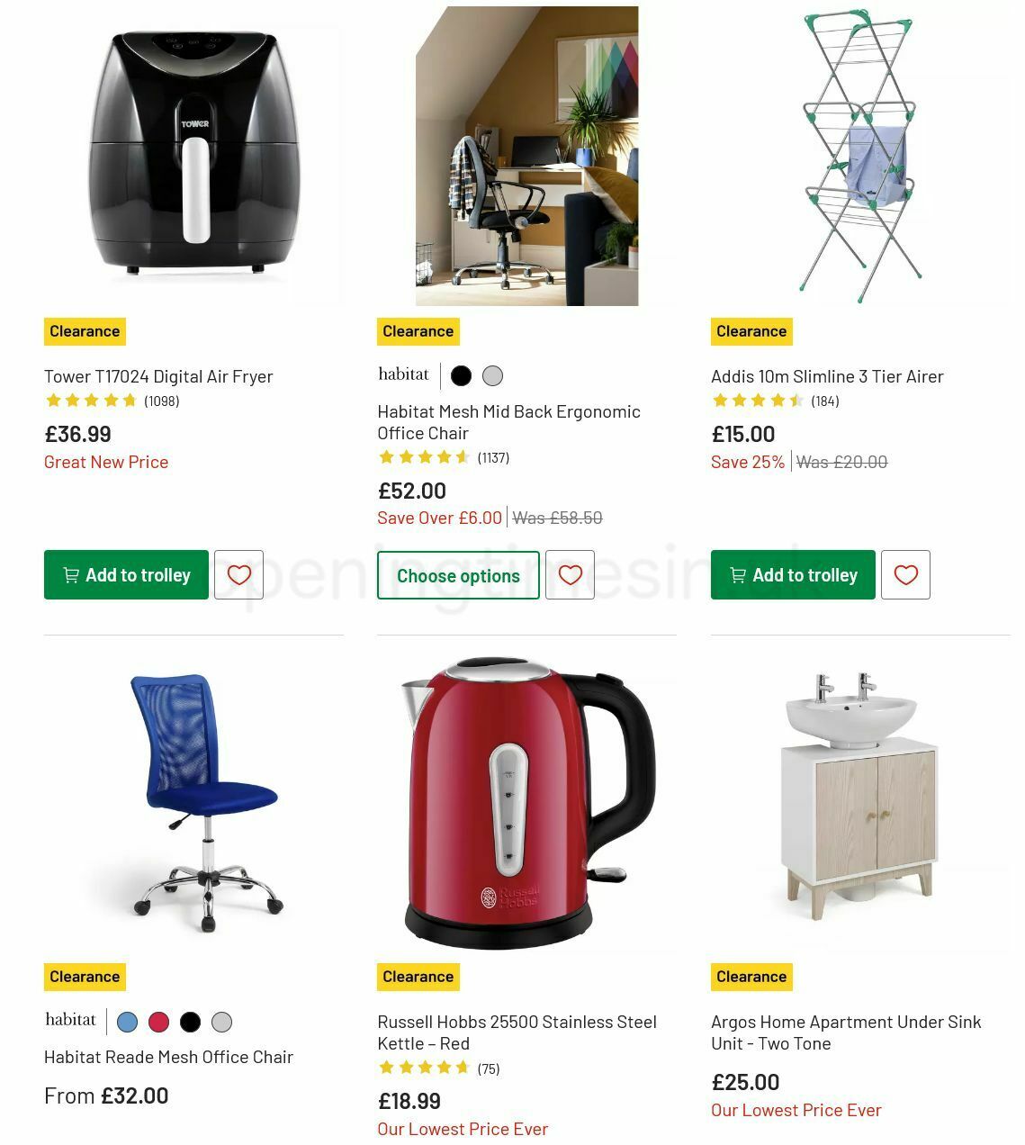Argos Offers from 19 July
