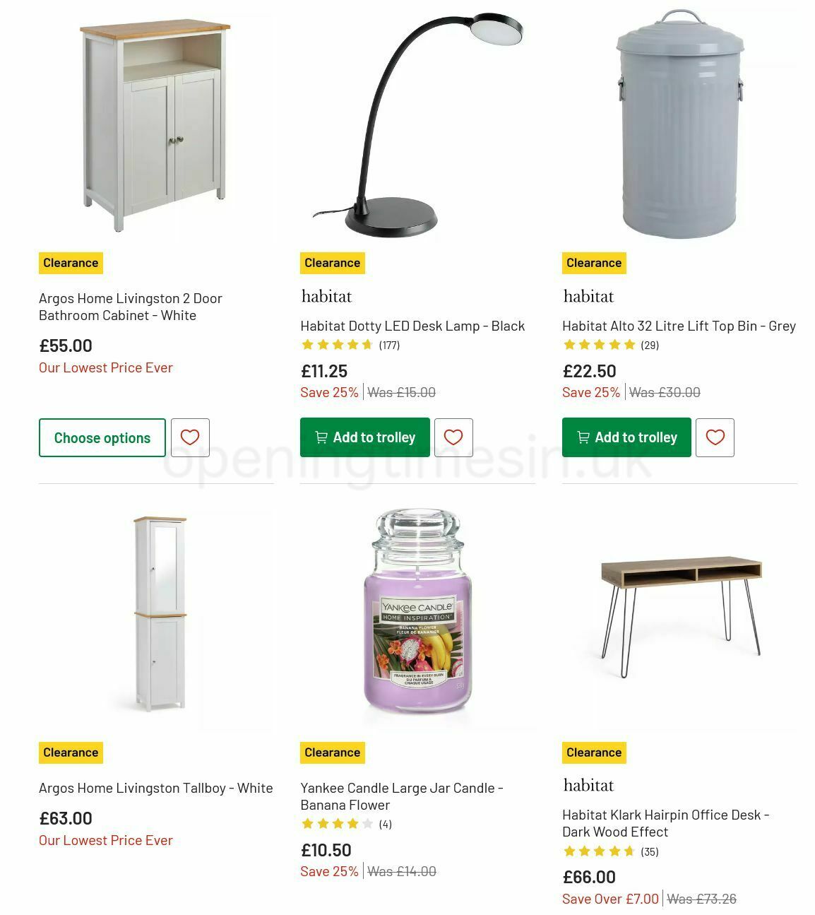 Argos Offers from 19 July