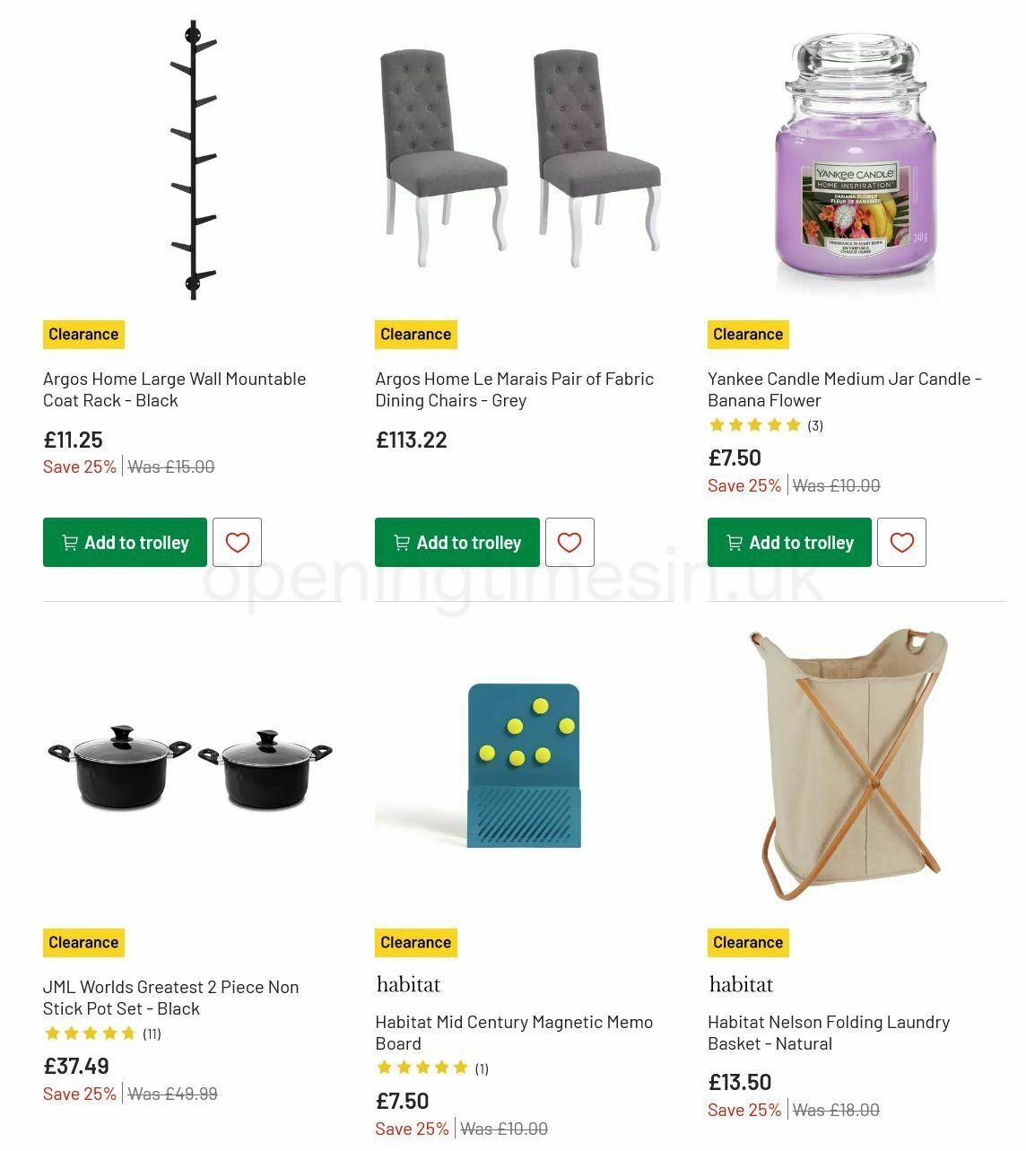 Argos Offers from 19 July