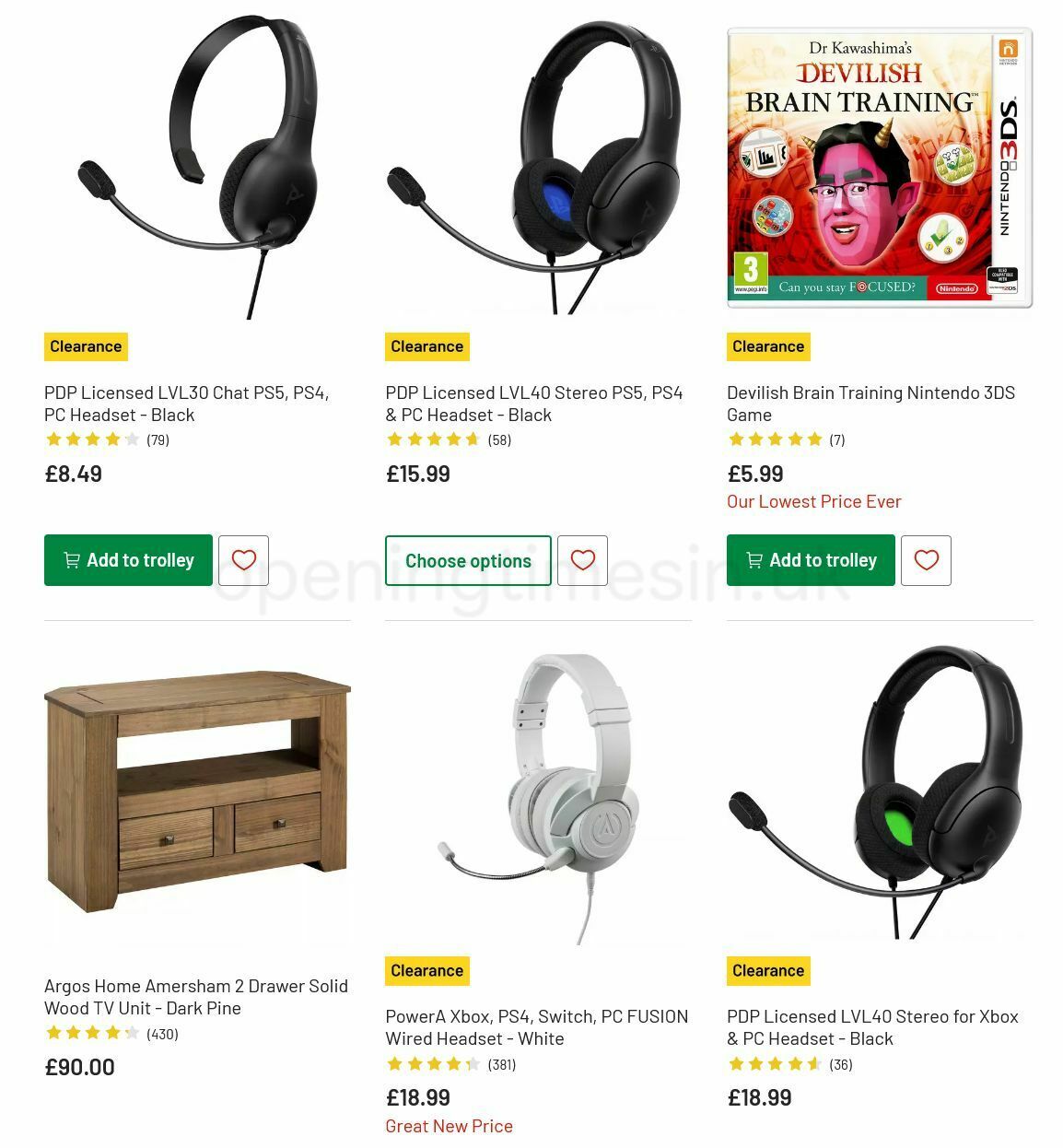 Argos Offers from 19 July