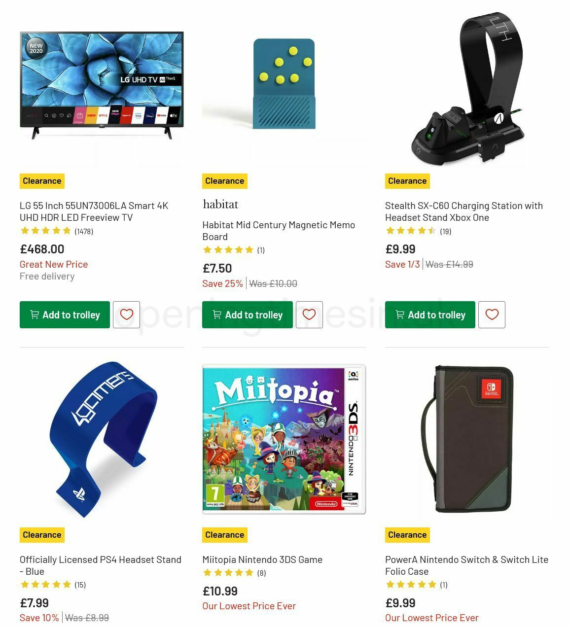 Argos Offers from 19 July