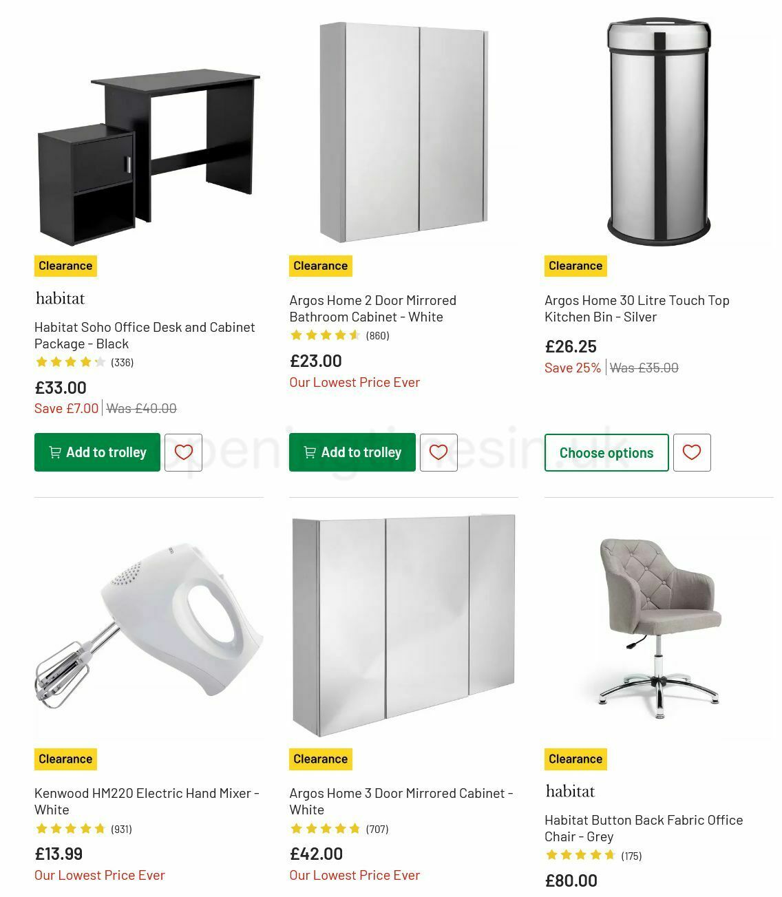 Argos Offers from 19 July