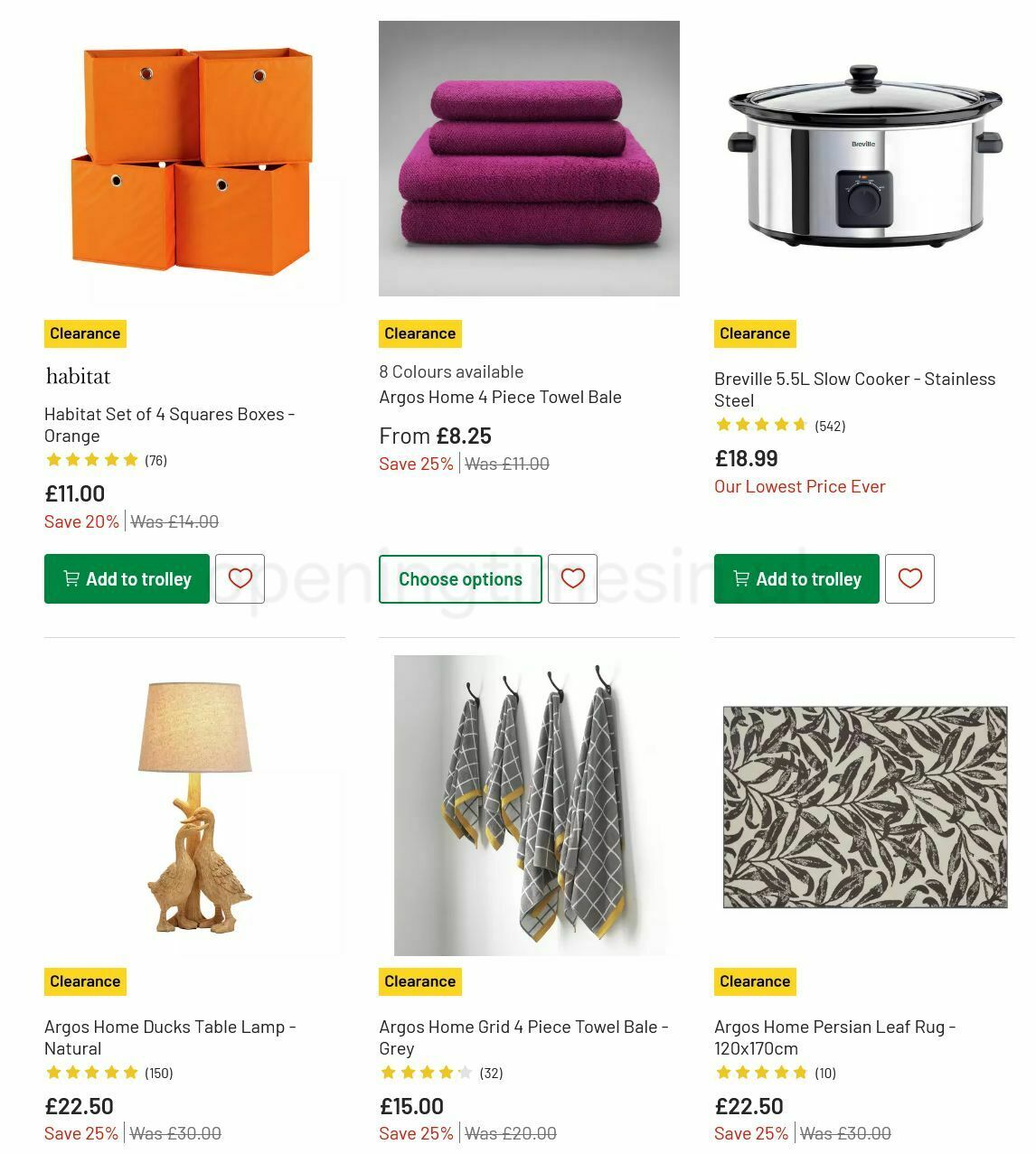Argos Offers from 19 July