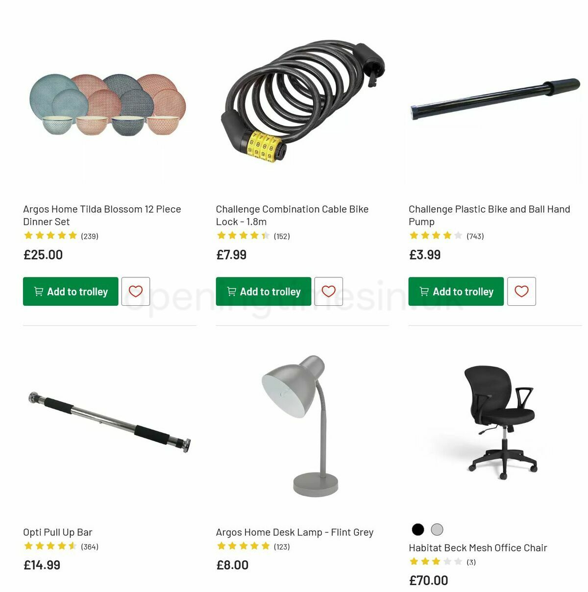 Argos Offers from 2 August