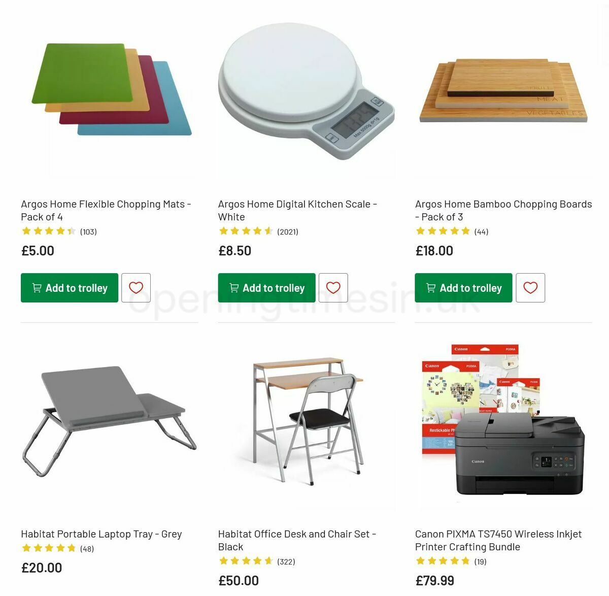 Argos Offers from 2 August