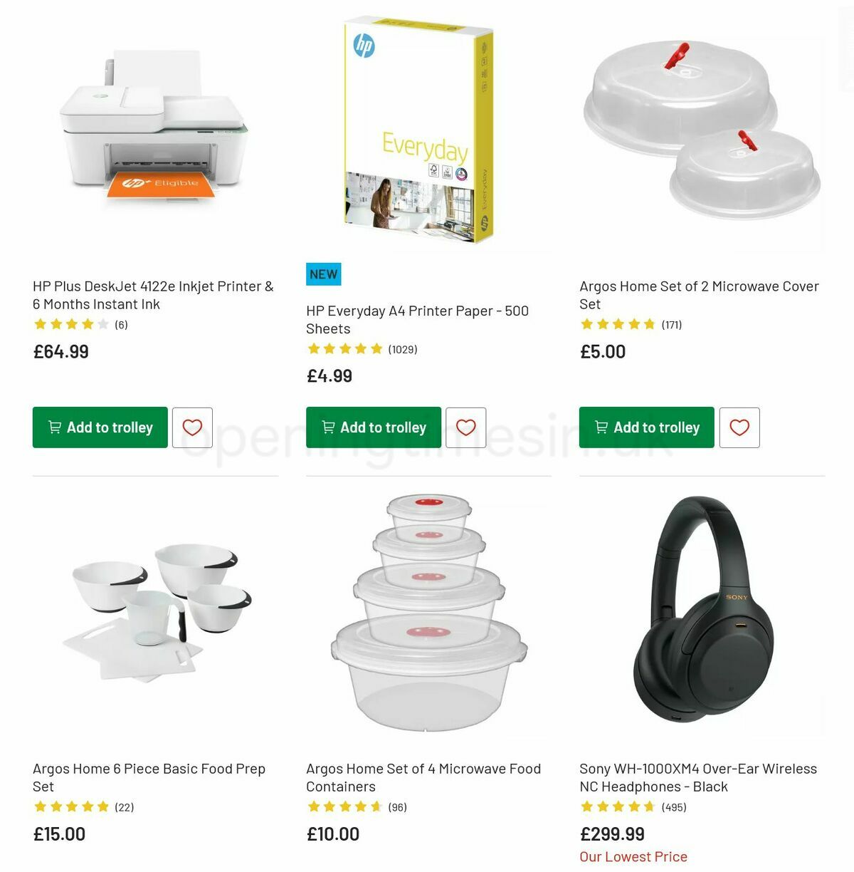 Argos Offers from 2 August