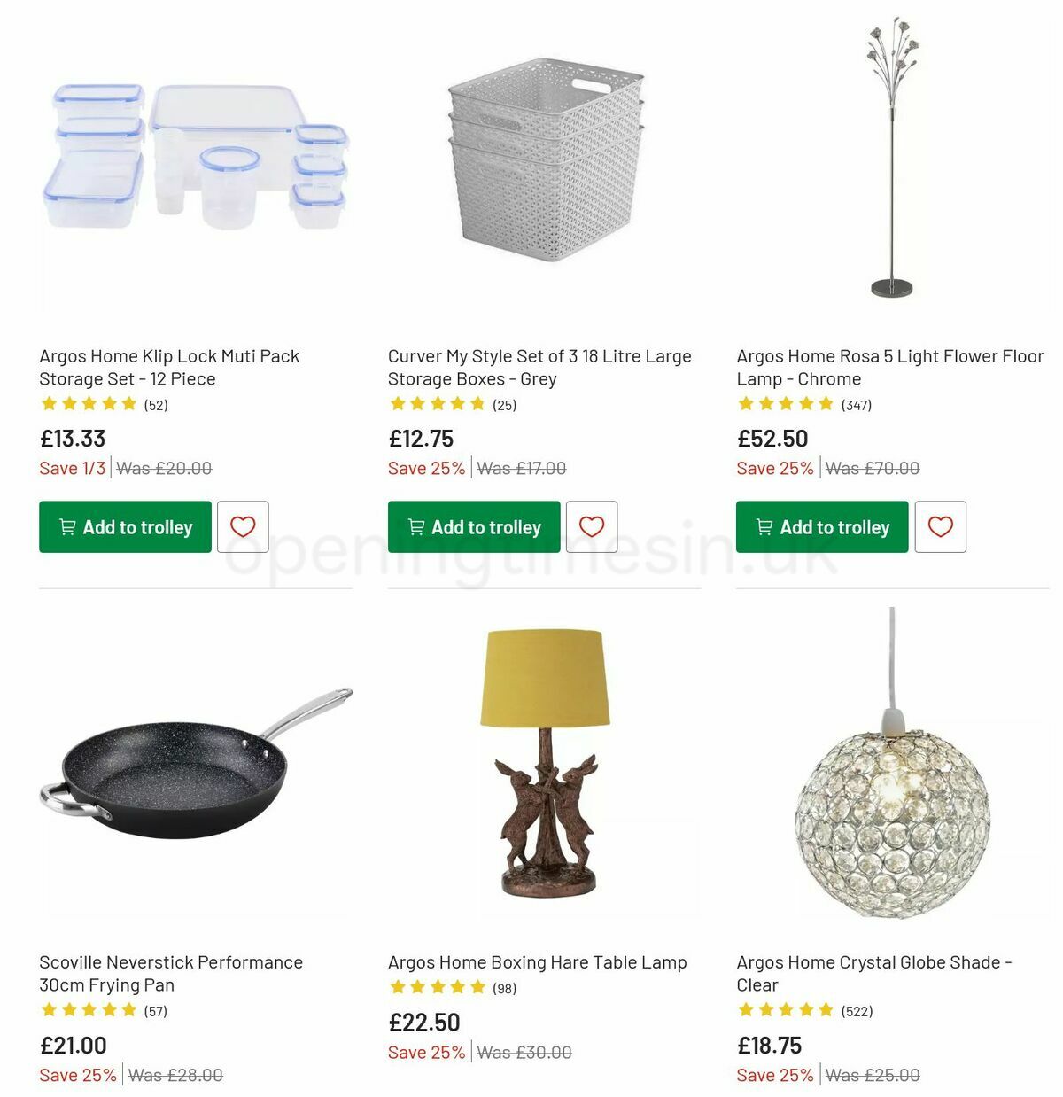 Argos Offers from 16 August