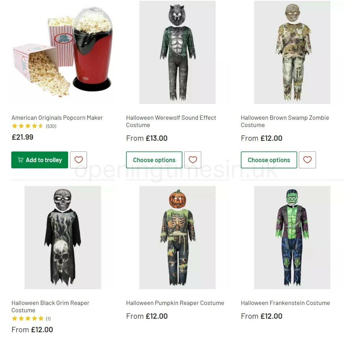 Argos Halloween Offers from 4 October