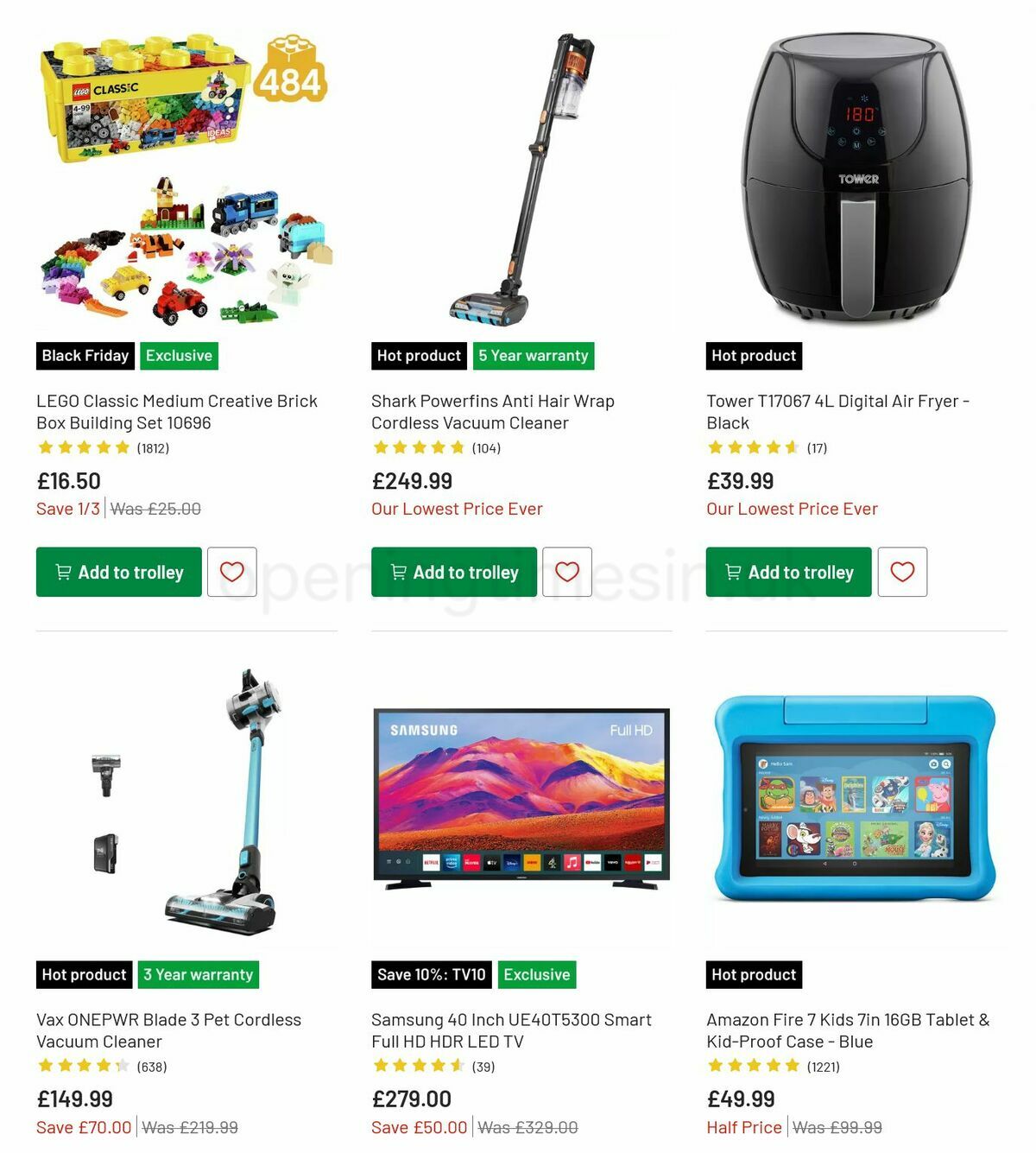 Argos Offers from 26 November