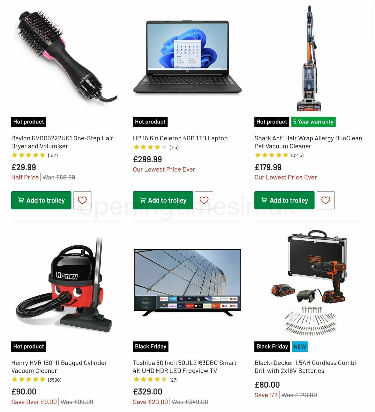 Argos Offers from 26 November