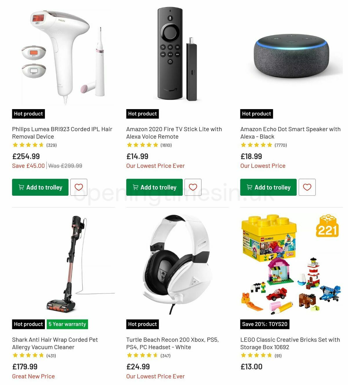 Argos Offers from 26 November