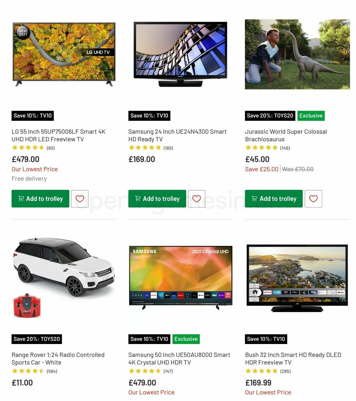 Argos Offers from 26 November