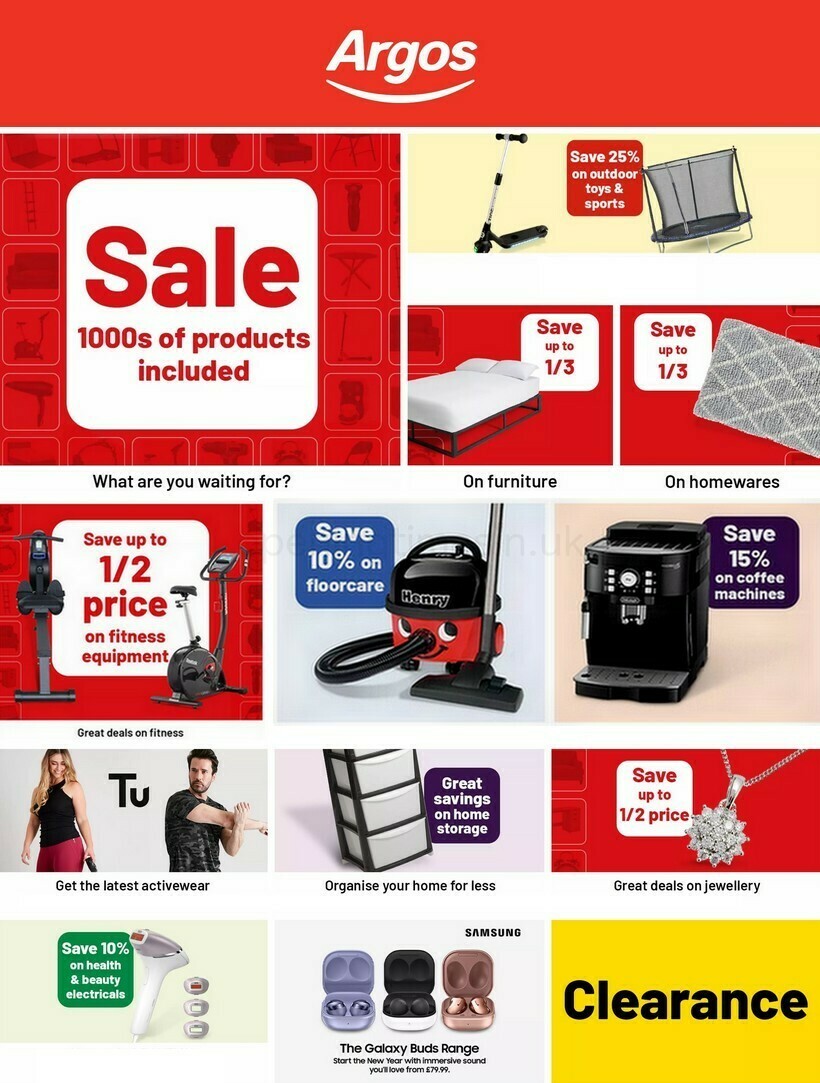 Argos Offers from 11 January