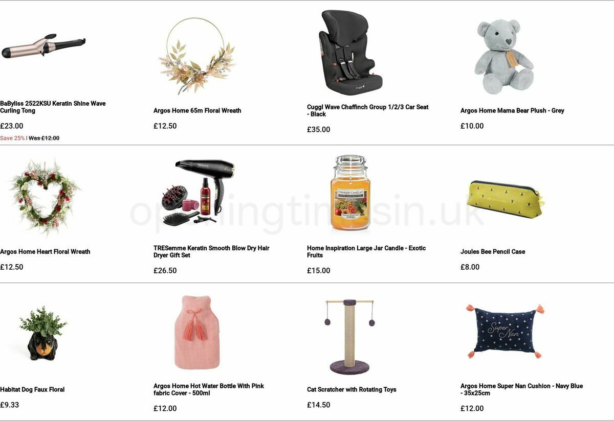 Argos Mother's Day Offers from 20 March