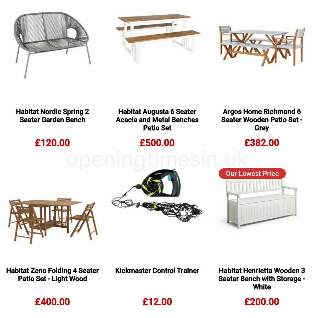 Argos Garden Offers from 2 May