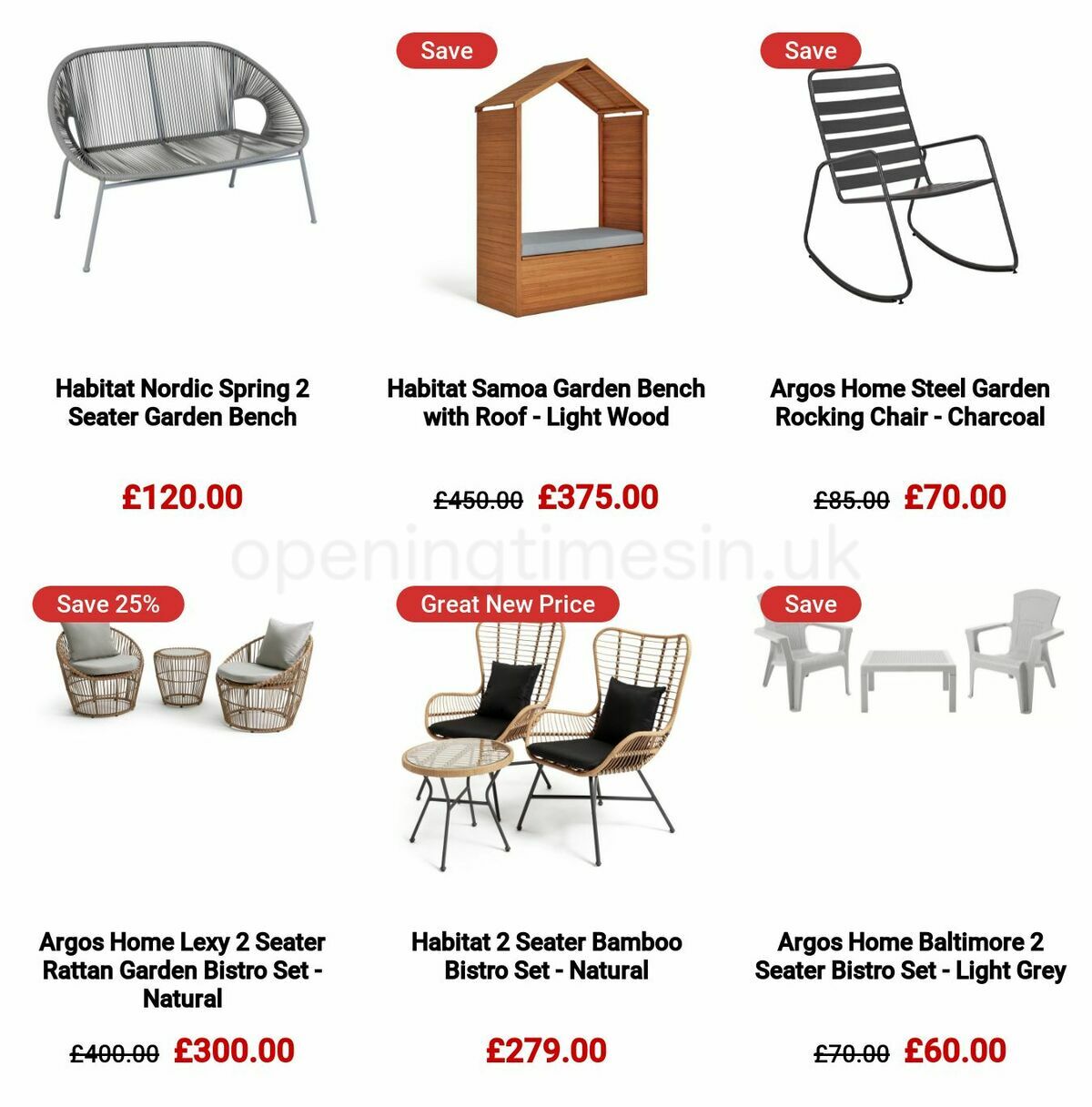 Argos Offers from 6 May