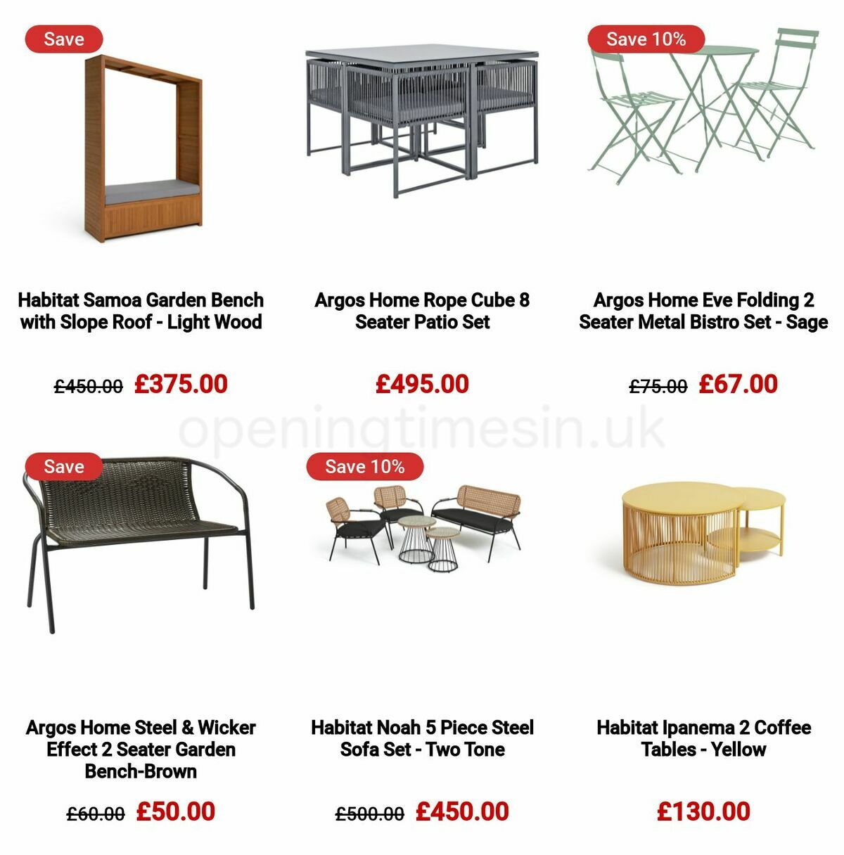 Argos Offers from 6 May