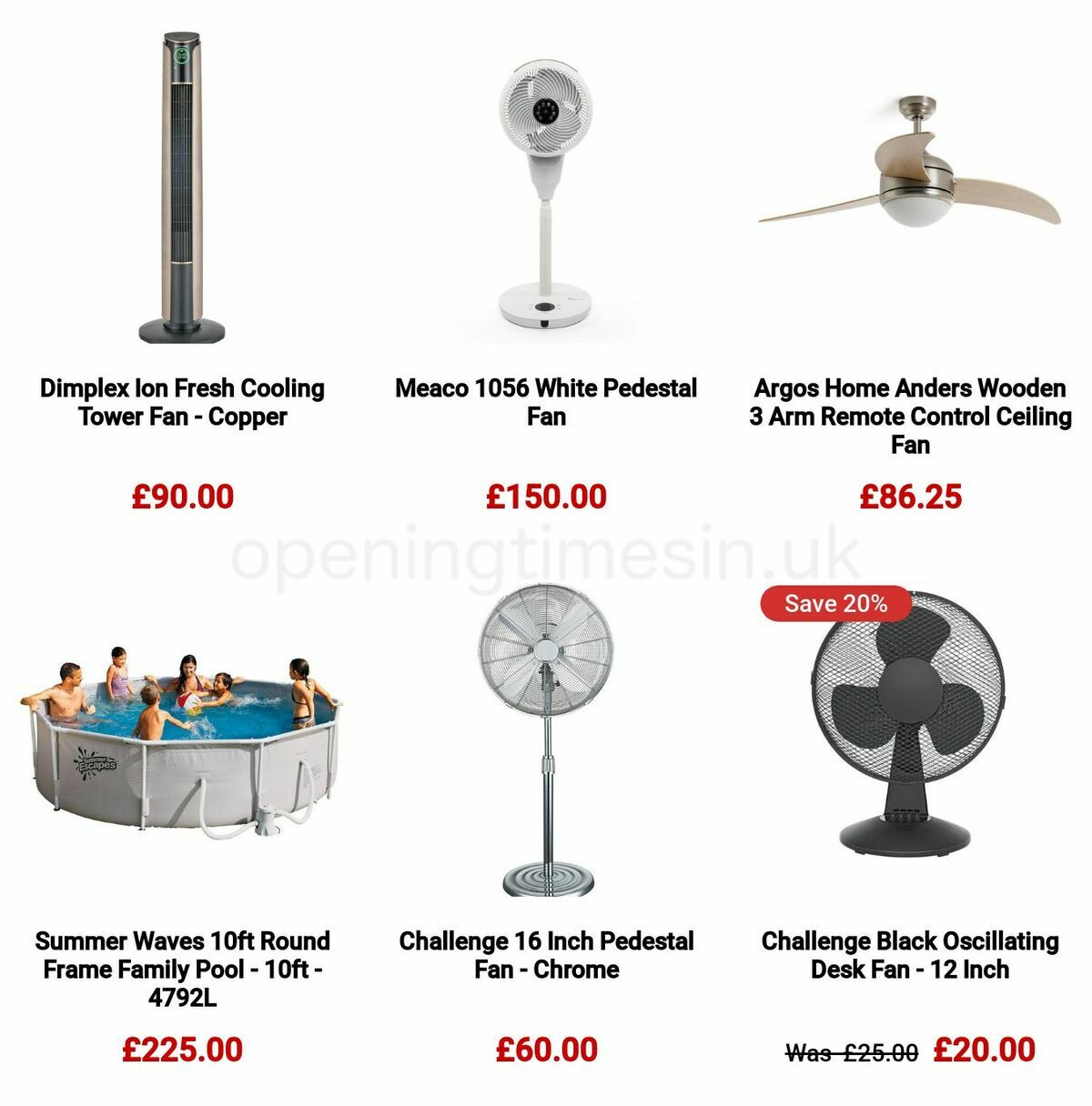 Argos Beat the heat Offers from 25 July