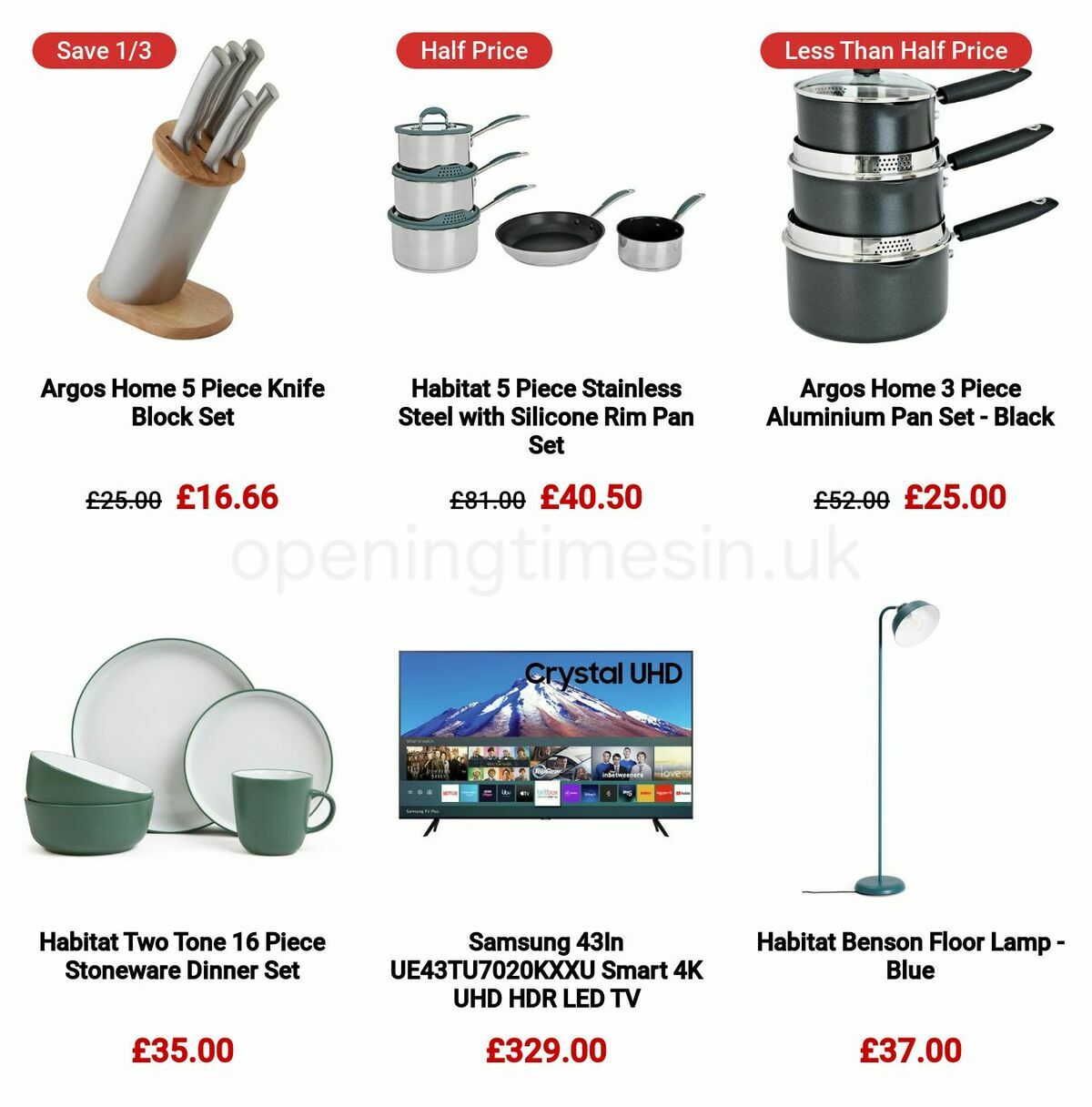 Argos Offers from 22 August