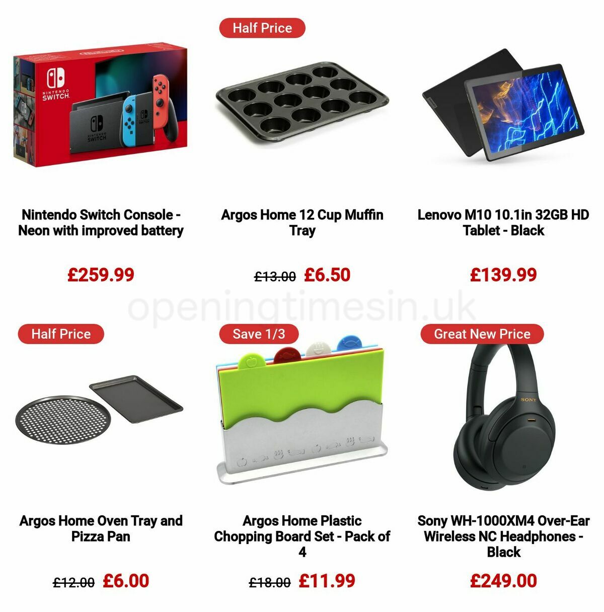 Argos Offers from 22 August