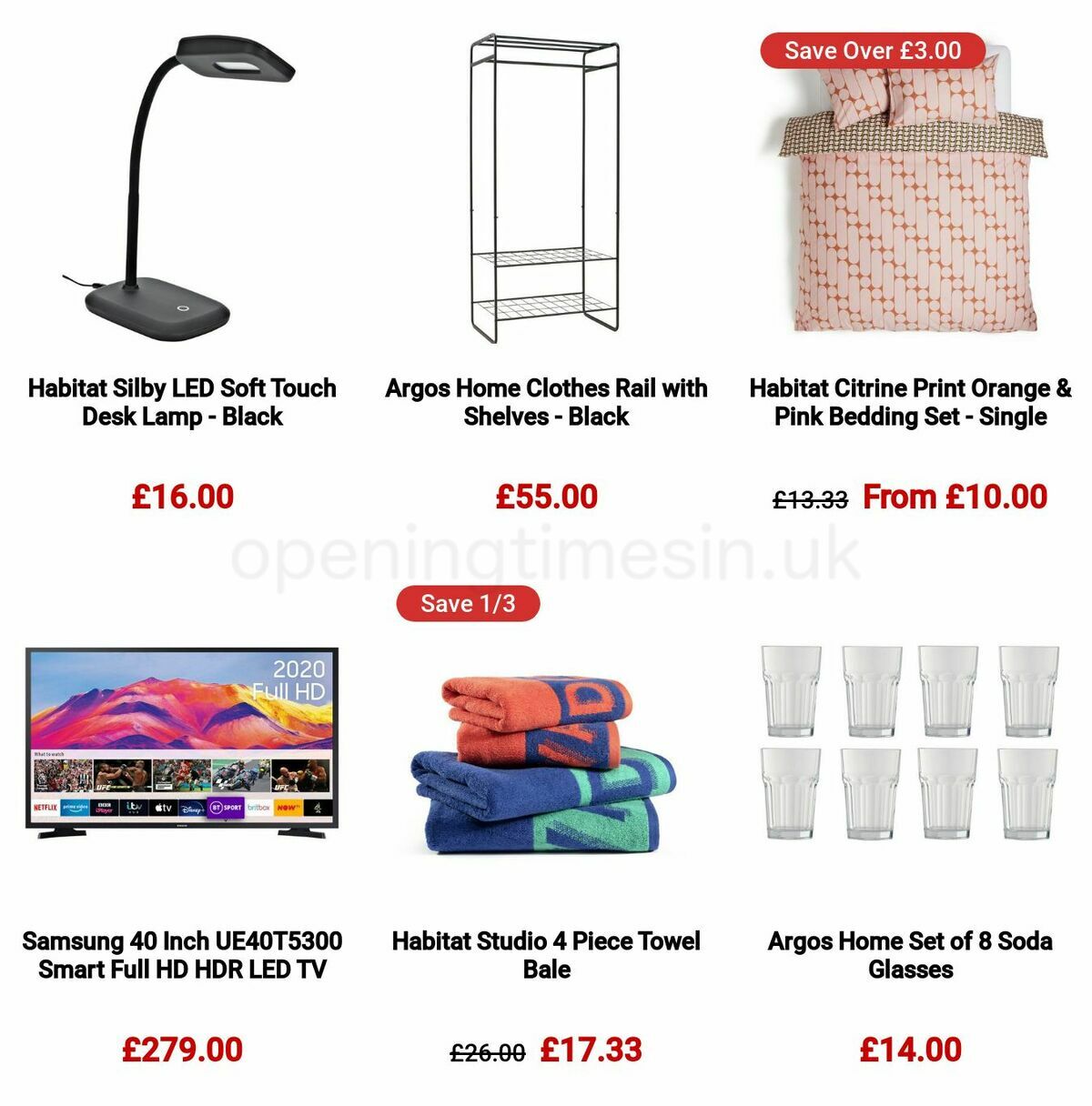 Argos Offers from 22 August