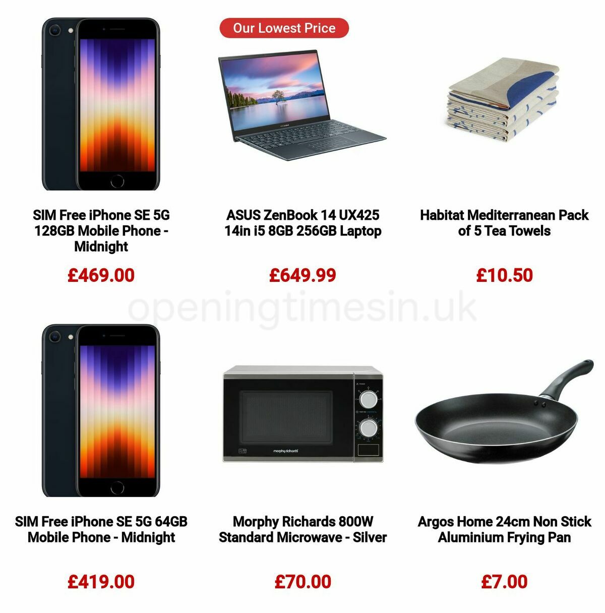 Argos Offers from 22 August