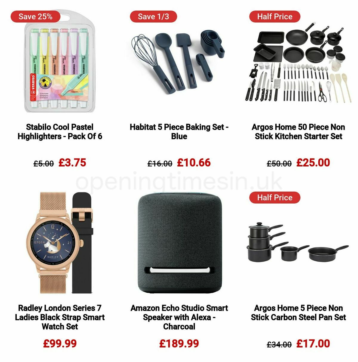 Argos Offers from 22 August