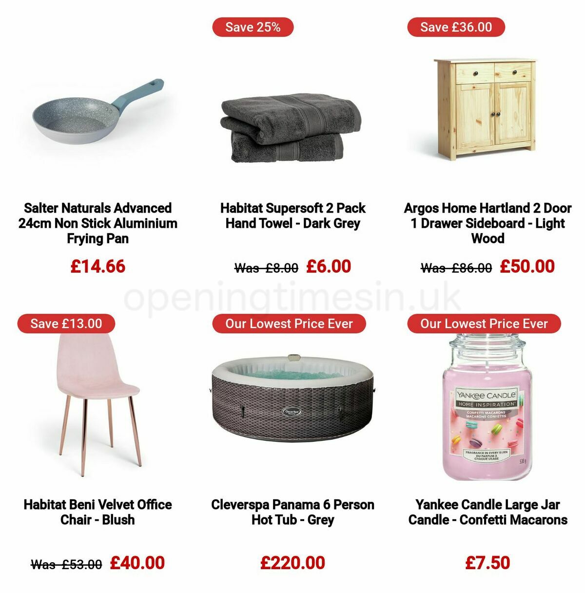 Argos Offers from 22 August