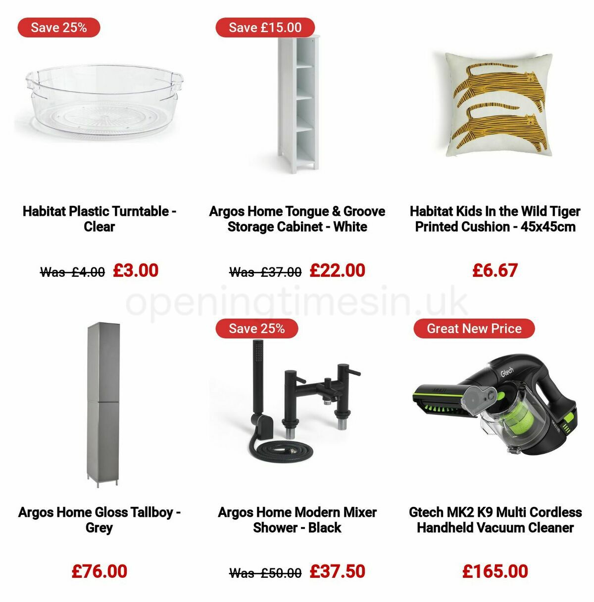 Argos Offers from 22 August