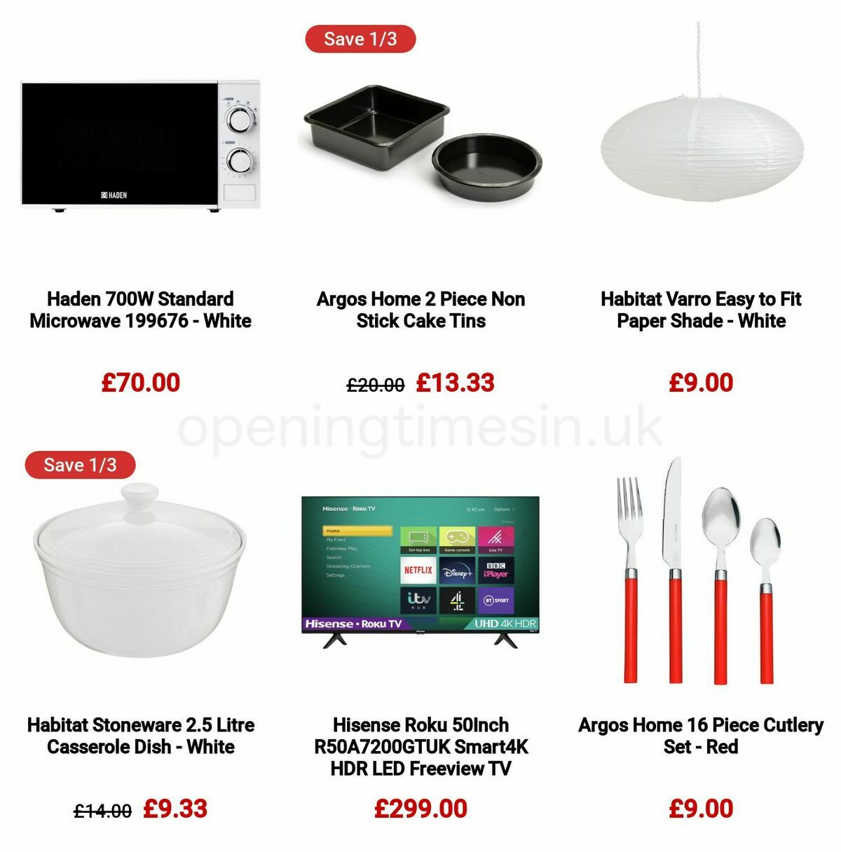 Argos Offers from 22 August
