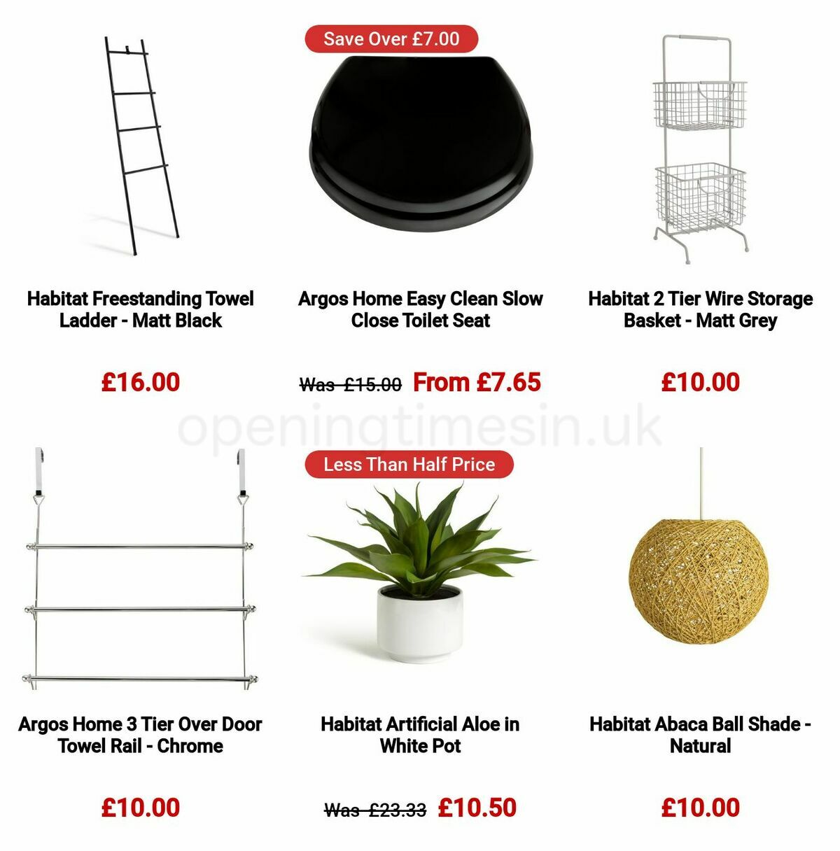 Argos Offers from 22 August
